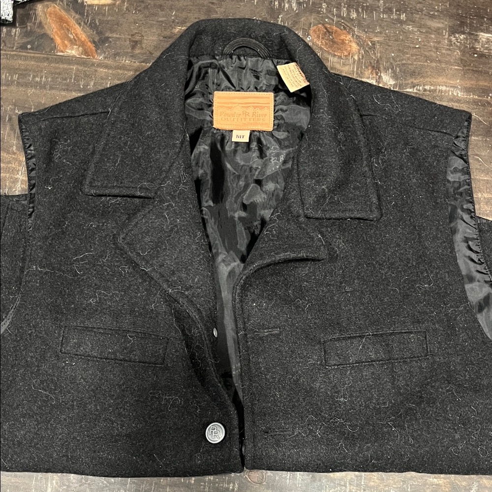 Men's Black Wool Vest